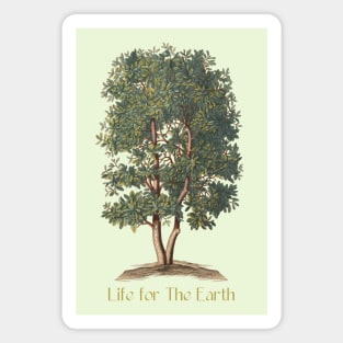 Tree Illustration and Quote for Earth Magnet